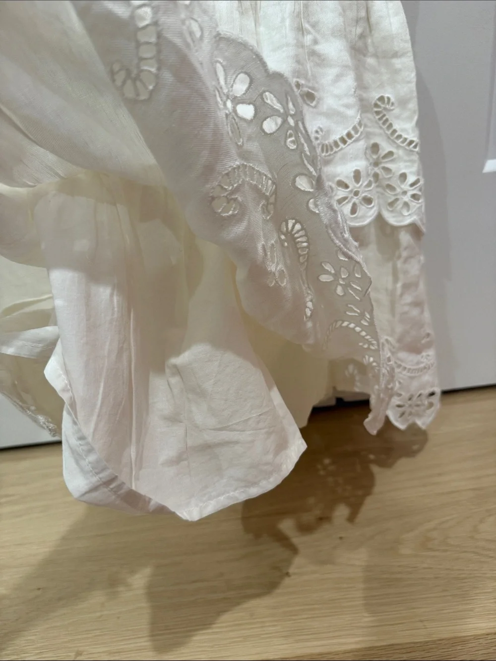 Sea New York white Eyelet Linen-Blend Mini Dress